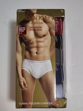 Classic Fit Calvin Klein Men's Briefs - Bonus Pack  5+1 - Size S 28-30